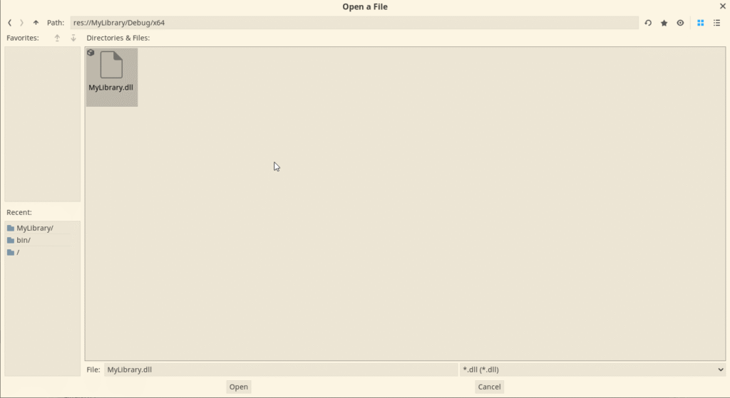Searching for the platfrom specific library file